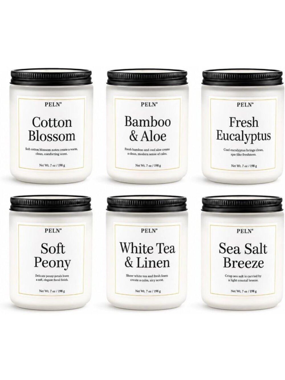 6 Pack Scented Candle Gift Set - Aromatherapy Candles for Relaxation & Home
